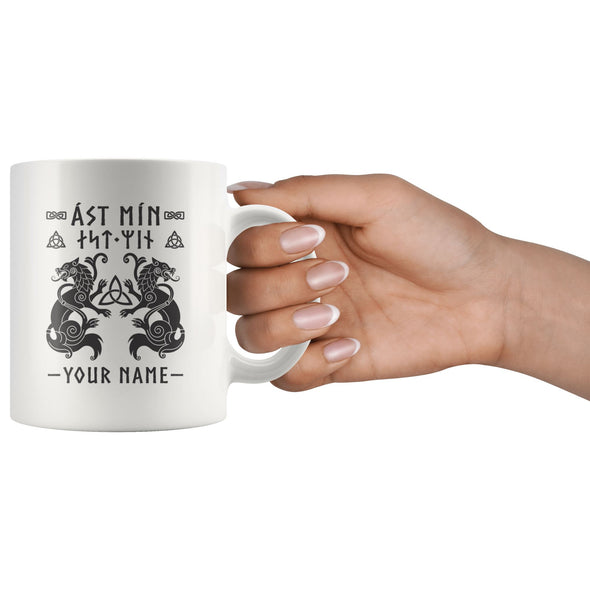 My Love Norse Personalized Wolf MugDrinkware