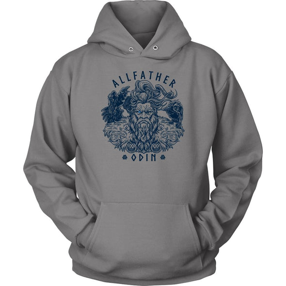 Norse Allfather Odin HoodieT-shirtUnisex HoodieGreyS