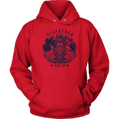 Norse Allfather Odin HoodieT-shirtUnisex HoodieRedS