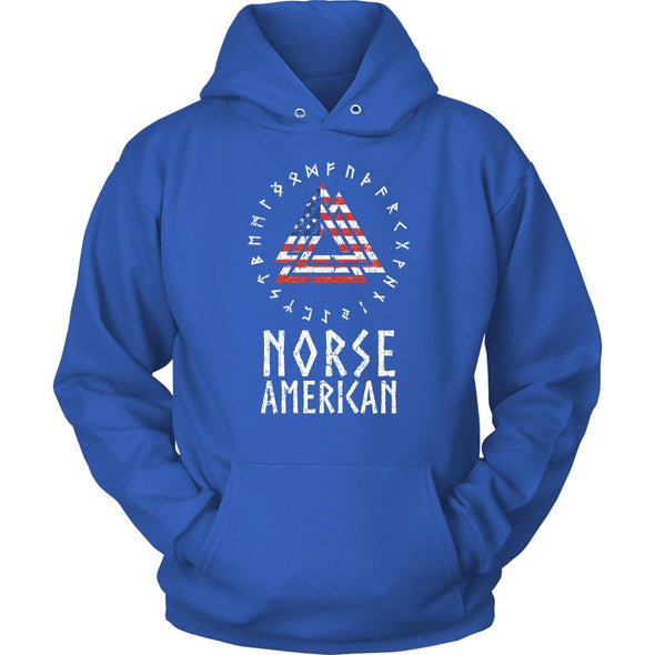 Norse American Valknut Runes HoodieT-shirtUnisex HoodieRoyal BlueS