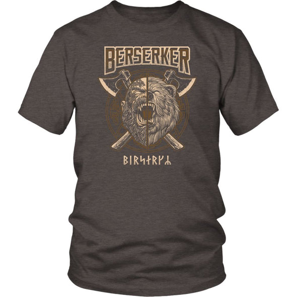 Norse Berserker Viking T-ShirtT-shirtDistrict Unisex ShirtHeather BrownS