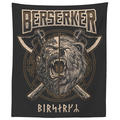 Norse Berserker Viking Wall TapestryTapestries60" x 50"