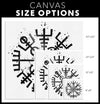 Norse Black Vegvisir Compass Canvas Wall ArtCanvas Wall Art 2