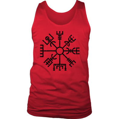 Norse Black Vegvisir Mens Tank TopT-shirtDistrict Mens TankRedS