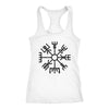 Norse Black Vegvisir Racerback Tank TopT-shirtNext Level Racerback TankWhiteXS