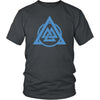 Norse Blue Valknut Triangle Circle Cotton T-ShirtT-shirtDistrict Unisex ShirtCharcoalS