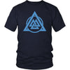 Norse Blue Valknut Triangle Circle Cotton T-ShirtT-shirtDistrict Unisex ShirtNavyS