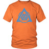 Norse Blue Valknut Triangle Circle Cotton T-ShirtT-shirtDistrict Unisex ShirtOrangeS