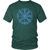 Norse Blue Vegvisir Compass Cotton T-ShirtT-shirtDistrict Unisex ShirtDark GreenS