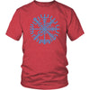 Norse Blue Vegvisir Compass Cotton T-ShirtT-shirtDistrict Unisex ShirtHeather RedS