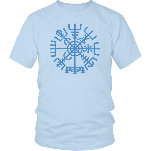 Norse Blue Vegvisir Compass Cotton T-ShirtT-shirtDistrict Unisex ShirtIce BlueS