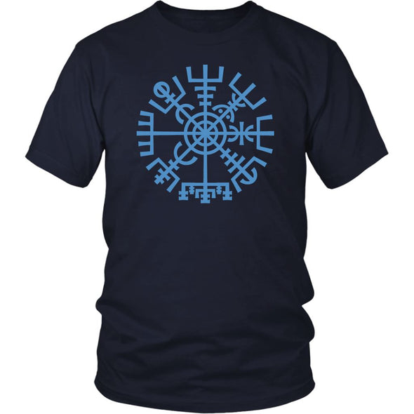 Norse Blue Vegvisir Compass Cotton T-ShirtT-shirtDistrict Unisex ShirtNavyS