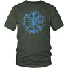 Norse Blue Vegvisir Compass Cotton T-ShirtT-shirtDistrict Unisex ShirtOliveS