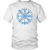 Norse Blue Vegvisir Compass Cotton T-ShirtT-shirtDistrict Unisex ShirtWhiteS