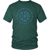 Norse Blue Vegvisir Elder Runes Cotton T-ShirtT-shirtDistrict Unisex ShirtDark GreenS