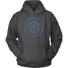 Norse Blue Vegvisir Elder Runes HoodieT-shirtUnisex HoodieCharcoalS