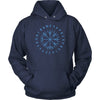 Norse Blue Vegvisir Elder Runes HoodieT-shirtUnisex HoodieNavyS