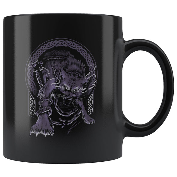 Norse Fenrir Coffee MugDrinkwarePurple