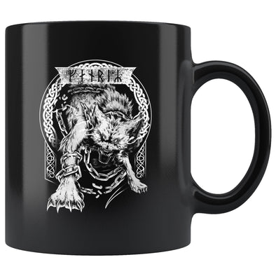 Norse Fenrir Runes Coffee MugDrinkwareWhite