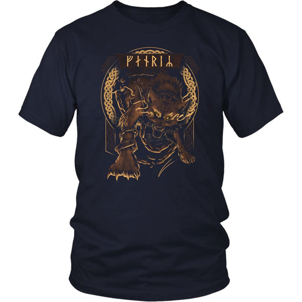 Norse Fenrir Runes T-ShirtT-shirtDistrict Unisex ShirtNavyS