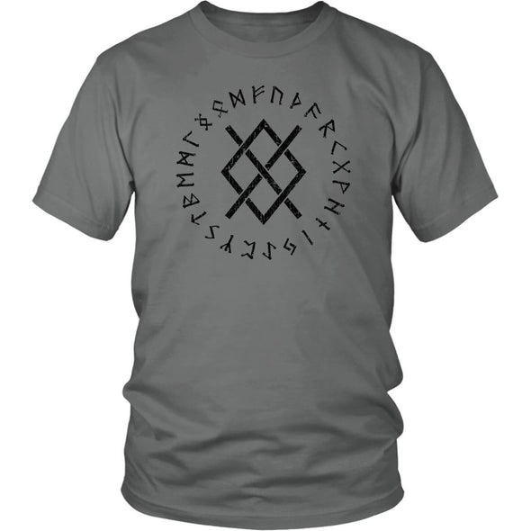 Norse Gungnir Odin Symbol Elder Futhark Runes T-ShirtT-shirtDistrict Unisex ShirtGreyS