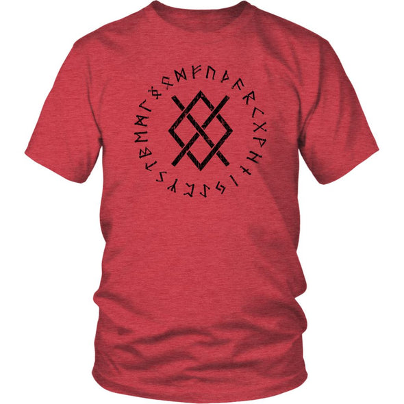 Norse Gungnir Odin Symbol Elder Futhark Runes T-ShirtT-shirtDistrict Unisex ShirtHeather RedS