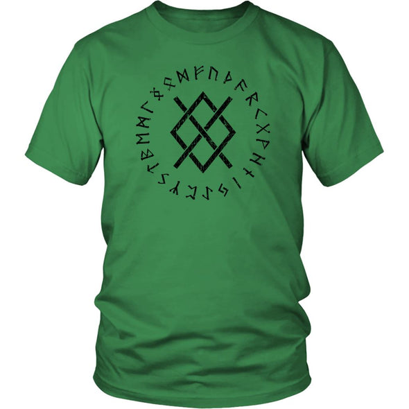 Norse Gungnir Odin Symbol Elder Futhark Runes T-ShirtT-shirtDistrict Unisex ShirtKelly GreenS