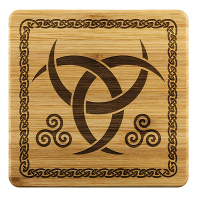 Norse Horn of Odin Knotwork Wood Coasters x4CoastersBamboo Coaster - 4pc