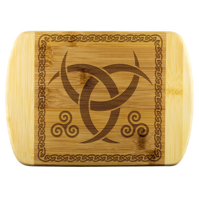 Norse Horn of Odin Knotwork Wood Cutting BoardWood Cutting BoardsSmall - 8"x5.75"