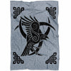 Norse Horn of Odin Raven Fleece BlanketBlanketsSmall Fleece Blanket (40"x30")