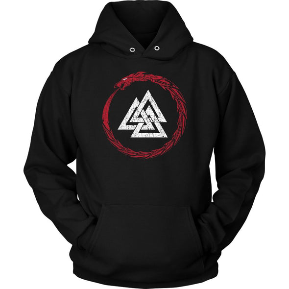 Norse Jormungandr Serpent HoodieT-shirtUnisex HoodieBlackS