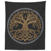 Norse Knotwork Yggdrasil Runes TapestryTapestries60" x 50"