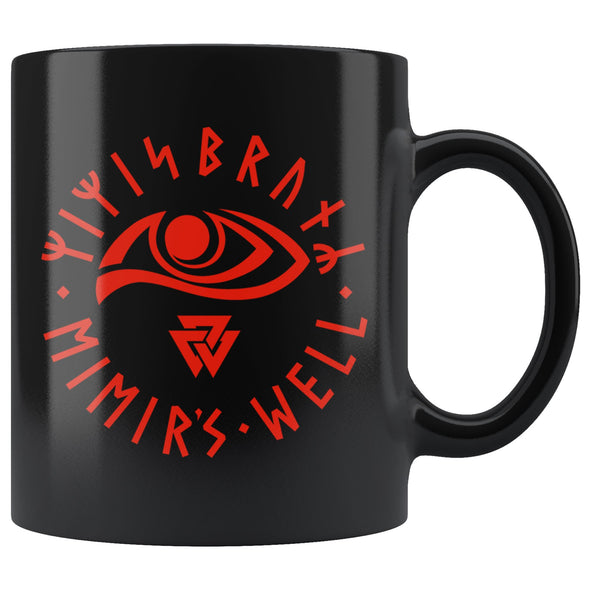 Norse Mimirs Well Black Coffee MugDrinkwareRed