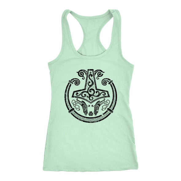 Norse Mjolnir Torc Racerback Tank DistressedT-shirtNext Level Racerback TankMintXS