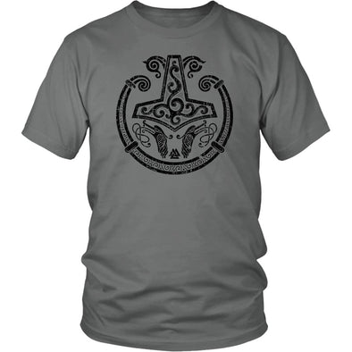 Norse Mjolnir Torc Shirt DistressedT-shirtDistrict Unisex ShirtGreyS