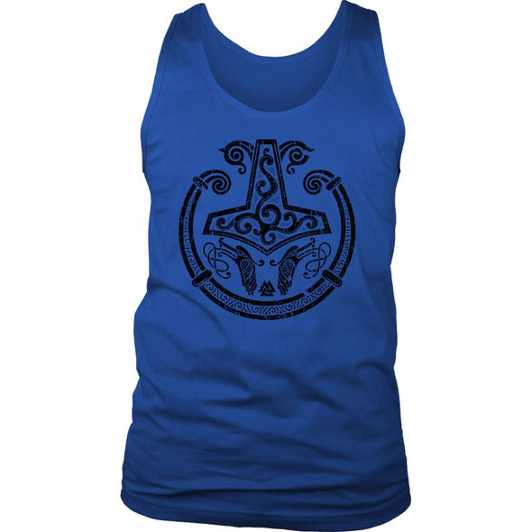 Norse Mjolnir Torc Tank Top DistressedT-shirtDistrict Mens TankRoyal BlueS