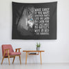 Norse Motivational Viking Wolf Quote Wall TapestryTapestries