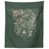 Norse Mythology Fenrir Green TapestryTapestries60" x 50"