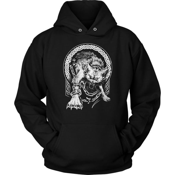 Norse Mythology Fenrir HoodieT-shirtUnisex HoodieBlackS