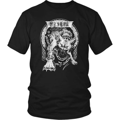 Norse Mythology Fenrir Runes T-ShirtT-shirtDistrict Unisex ShirtBlackS