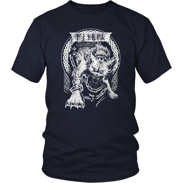 Norse Mythology Fenrir Runes T-ShirtT-shirtDistrict Unisex ShirtNavyS