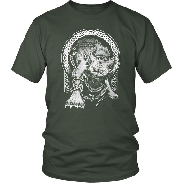 Norse Mythology Fenrir T-ShirtT-shirtDistrict Unisex ShirtOliveS