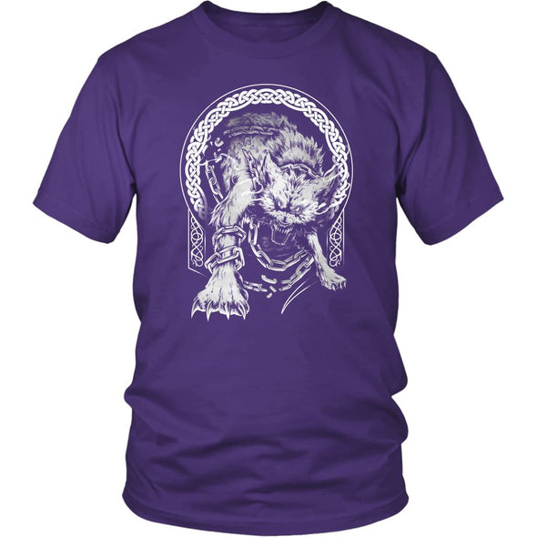 Norse Mythology Fenrir T-ShirtT-shirtDistrict Unisex ShirtPurpleS