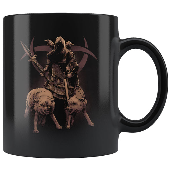 Norse Odin Coffee MugDrinkwareRed