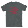 Norse Odins Red Raven T-ShirtDark HeatherS