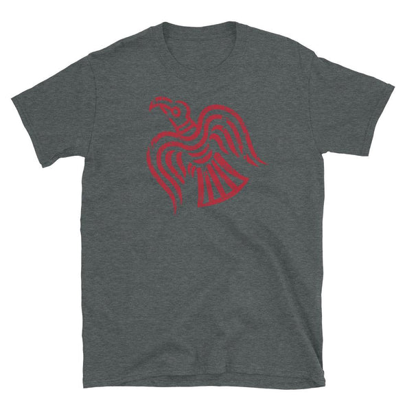 Norse Odins Red Raven T-ShirtDark HeatherS