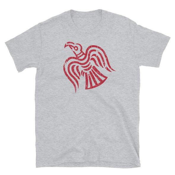 Norse Odins Red Raven T-ShirtSport GreyS