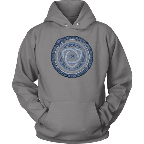 Norse Ouroboros Serpent HoodieT-shirtUnisex HoodieGreyS