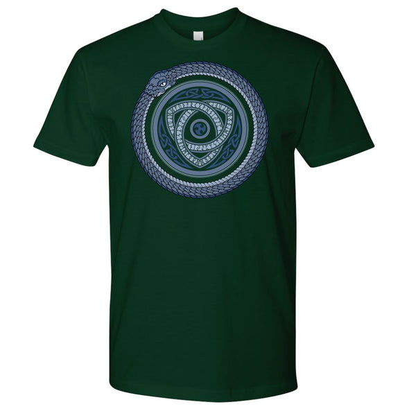 Norse Ouroboros Serpent T-ShirtT-shirtNext Level Mens ShirtForest GreenS