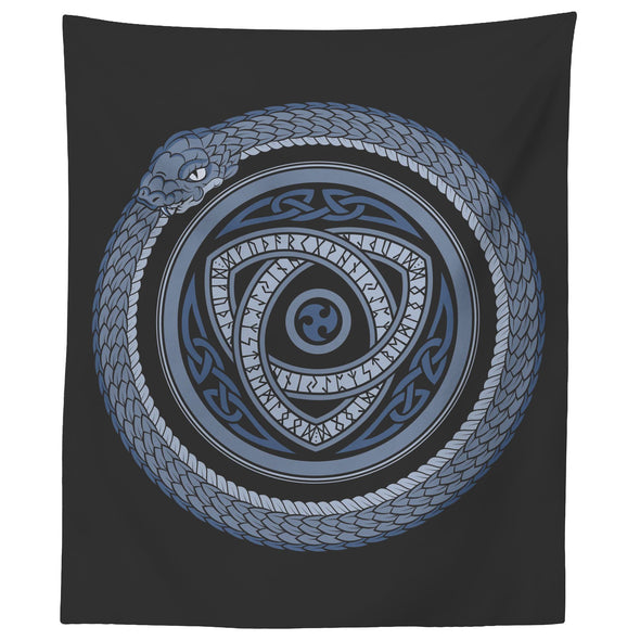 Norse Ouroboros Serpent TapestryTapestries60" x 50"